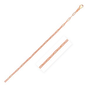 Unbranded 06901-20 14k Rose Gold Delicate Paperclip Chain (2.1mm) Size