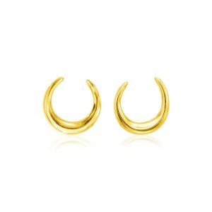 Unbranded 96066 14k Yellow Gold Polished Moon Earrings