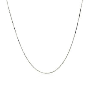 Unbranded 60727-20 14k White Gold Adjustable Box Chain 0.6mm Size: 20'