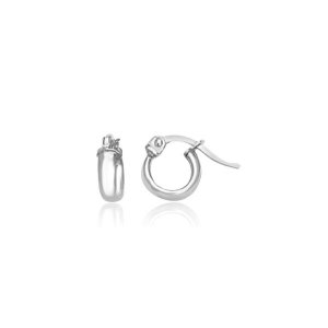 Unbranded 64732 Small Hoop Earrings In 14k White Gold