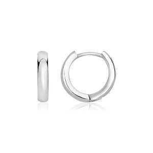 Unbranded 03437 Sterling Silver Narrow Polished Hoop Earrings