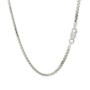 Unbranded 68466-20 Sterling Silver Rhodium Plated Greek Box Chain 2.0m