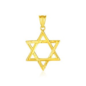 Unbranded 56660 14k Yellow Gold Star Of David Pendant