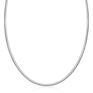 Unbranded 44947-16 Sterling Silver Classic Omega Chain Necklace (3.0mm