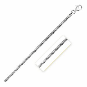 Unbranded 20677-18 Sterling Silver Rhodium Plated Foxtail 2.0mm Size: 