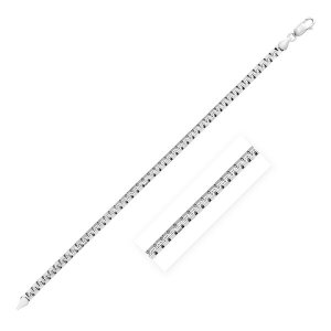 Unbranded 86677-22 Sterling Silver Rhodium Plated Greek Box Chain 4.5m