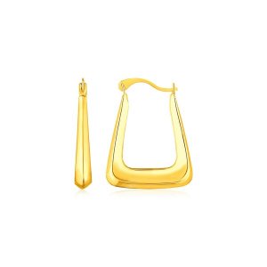 Unbranded 04586 14k Yellow Gold Polished Square Hoop Earrings