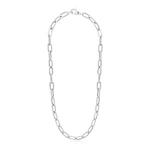 Unbranded 79465-18 Sterling Silver Wide Paperclip Chain Necklace Size: