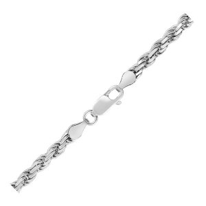 Unbranded 63614-20 Sterling Silver 3.6mm Diamond Cut Rope Style Chain 