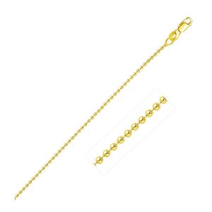 Unbranded 79280-18 14k Yellow Gold Bead Chain 1.5mm Size: 18''