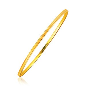 Unbranded 39395-8 14k Yellow Gold Concave Motif Thin  Stackable Bangle