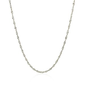 Unbranded 44912-20 Sterling Silver 1.6mm Singapore Style Chain Size: 2