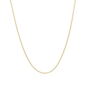 Unbranded 00626-18 14k Yellow Gold Oval Cable Link Chain 0.6mm Size: 1