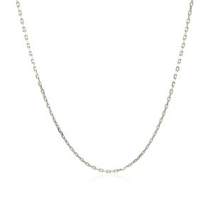 Unbranded 94949-30 Sterling Silver Rhodium Plated Cable Chain 1.1mm Si