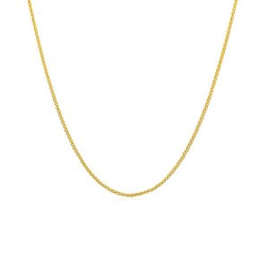 Unbranded 77093-24 14k Yellow Gold Round Wheat Chain 1.0mm Size: 24''