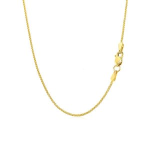 Unbranded 77093-24 14k Yellow Gold Round Wheat Chain 1.0mm Size: 24''