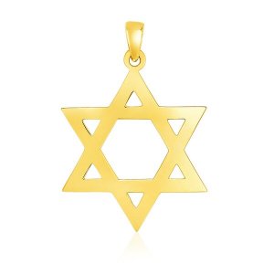 Unbranded 99393 14k Yellow Gold Polished Star Of David Pendant