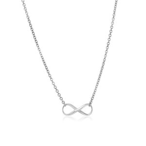 Unbranded 93940-18 Sterling Silver Infinity Symbol Necklace Size: 18''