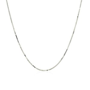 Unbranded 78198-22 14k White Gold Adjustable Box Chain 0.7mm Size: 22'