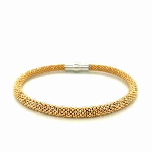 Unbranded 87760-7.5 Sterling Silver Rhodium Plated Yellow Gold Plated 