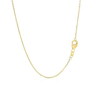 Unbranded 60982-18 14k Yellow Gold Chain Necklace With Sliding Puffed 