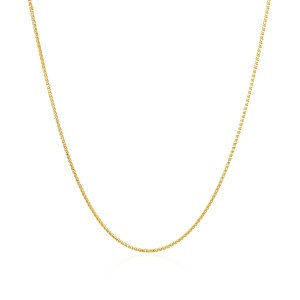 Unbranded 67358-18 14k Yellow Gold Diamond Cut Round Wheat Chain 0.6mm