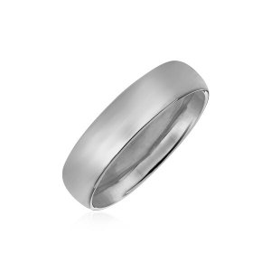 Unbranded 42597-7 14k White Gold 6mm Comfort Fit Wedding Band Size: 7