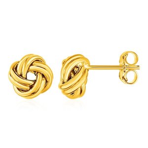 Unbranded 97439 Love Knot Post Earrings In 14k Yellow Gold