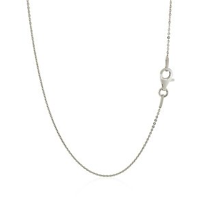 Unbranded 45574-18 Sterling Silver Rhodium Plated Cable Chain 0.6mm Si