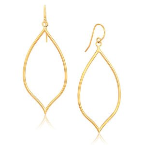 Unbranded 62748 14k Yellow Gold Marquise Style Polished Earrings