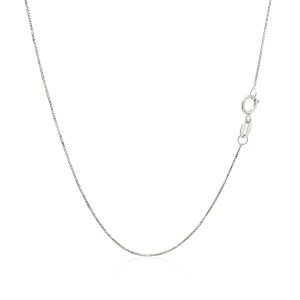 Unbranded 76676-18 10k White Gold Classic Box Chain 0.45mm Size: 18''