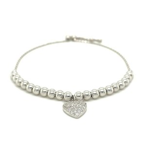 Unbranded 59675-9.25 Adjustable Bead Bracelet With Round Charm And Cub