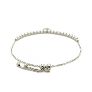 Unbranded 59675-9.25 Adjustable Bead Bracelet With Round Charm And Cub