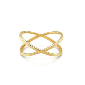 Unbranded 30260-8 14k Yellow Gold Polished X Profile Ring Size: 8