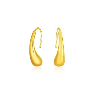 Unbranded 49370 14k Yellow Gold Puffed Teardrop Earrings