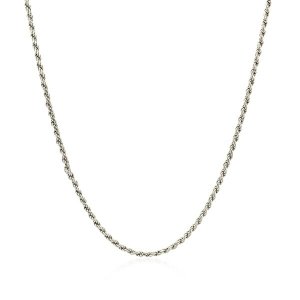 Unbranded 89978-22 Sterling Silver 1.4mm Diamond Cut Rope Style Chain 