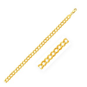 Unbranded 95667-7 3.6mm 14k Yellow Gold Solid Curb Bracelet Size: 7''