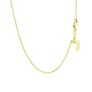 Unbranded 53393-22 14k Yellow Gold Adjustable Cable Chain 0.9mm Size: 