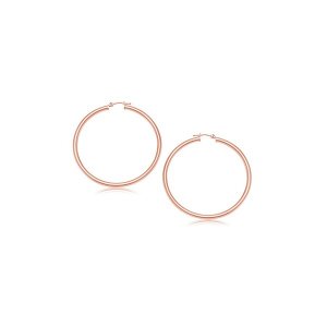 Unbranded 99853 14k Rose Gold Polished Hoop Earrings (15 Mm)