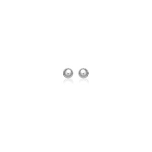 Unbranded 69826 14k White Gold Spherical Stud Earrings (3.0 Mm)