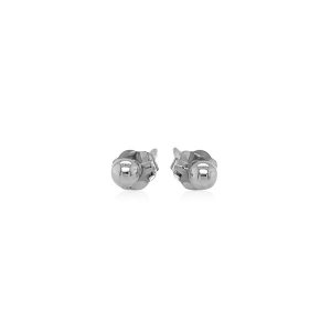 Unbranded 69826 14k White Gold Spherical Stud Earrings (3.0 Mm)