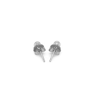 Unbranded 69826 14k White Gold Spherical Stud Earrings (3.0 Mm)