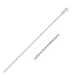 Unbranded 70933-7 10k White Gold Singapore Bracelet 1.5mm Size: 7''