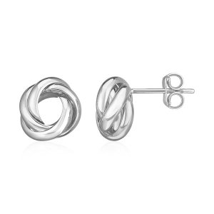 Unbranded 59833 14k White Gold Polished Love Knot Earrings