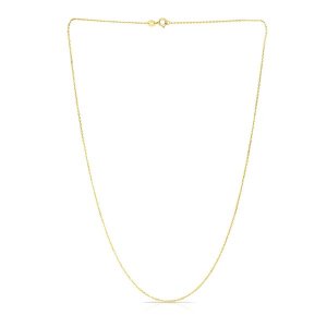 Unbranded 97479-18 14k Yellow Gold Diamond Cut Cable Link Chain 1.1mm 