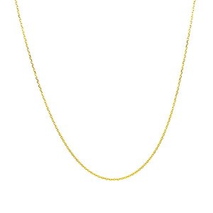 Unbranded 76063-20 14k Yellow Gold Diamond Cut Cable Link Chain 0.7mm 