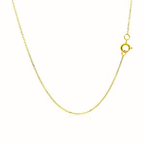 Unbranded 76063-20 14k Yellow Gold Diamond Cut Cable Link Chain 0.7mm 