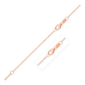 Unbranded 84587-18 Double Extendable Diamond Cut Cable Chain In 14k Ro