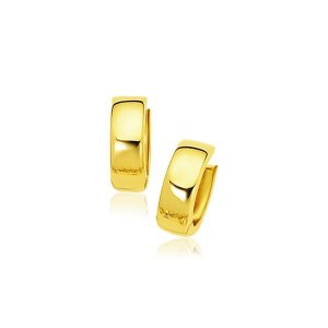 Unbranded 04430 14k Yellow Gold Snuggable Hoop Earrings