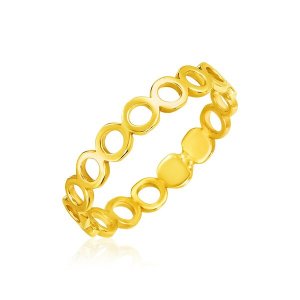 Unbranded 66865-7 14k Yellow Gold Ring With Polished Open Circle Motif